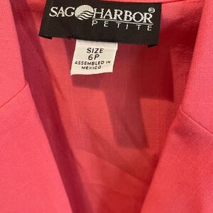 Vintage Sag Harbor Petite Hot Pink Blazer